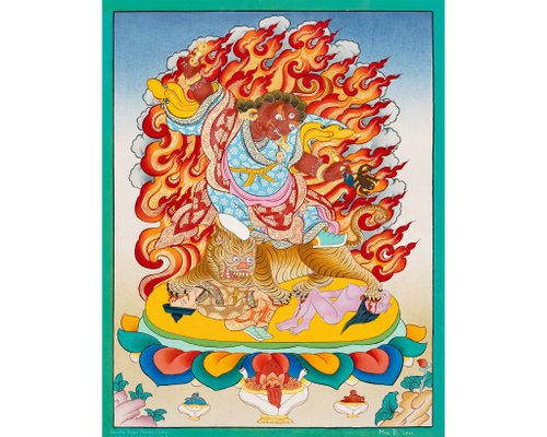 チベット　タンカ　ドルジェ・ドル チベット仏像 ドルジェ センパ 金剛薩た 2 天珠/曼荼羅/仏画