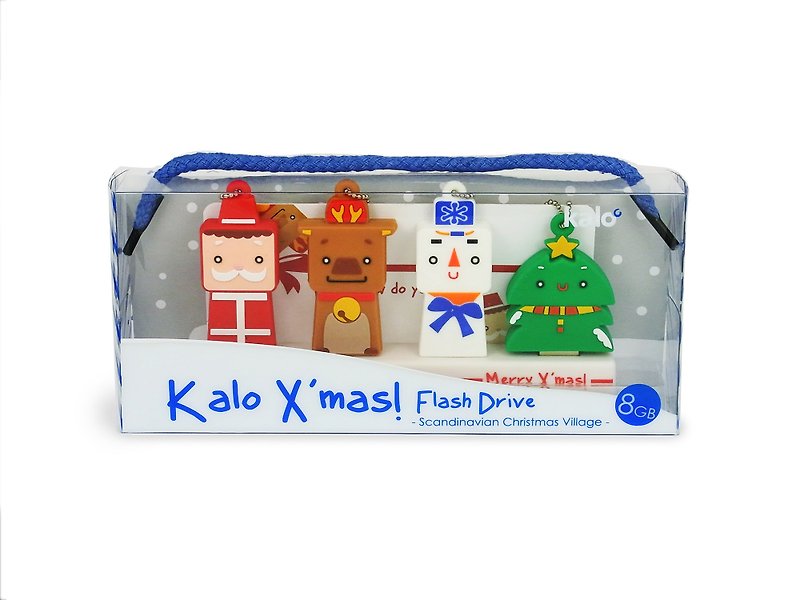 Kalo卡樂創意 聖誕村隨身碟8G禮盒 (一入8G晶片) 聖誕 禮物(含運) - 電腦配件 - 矽膠 