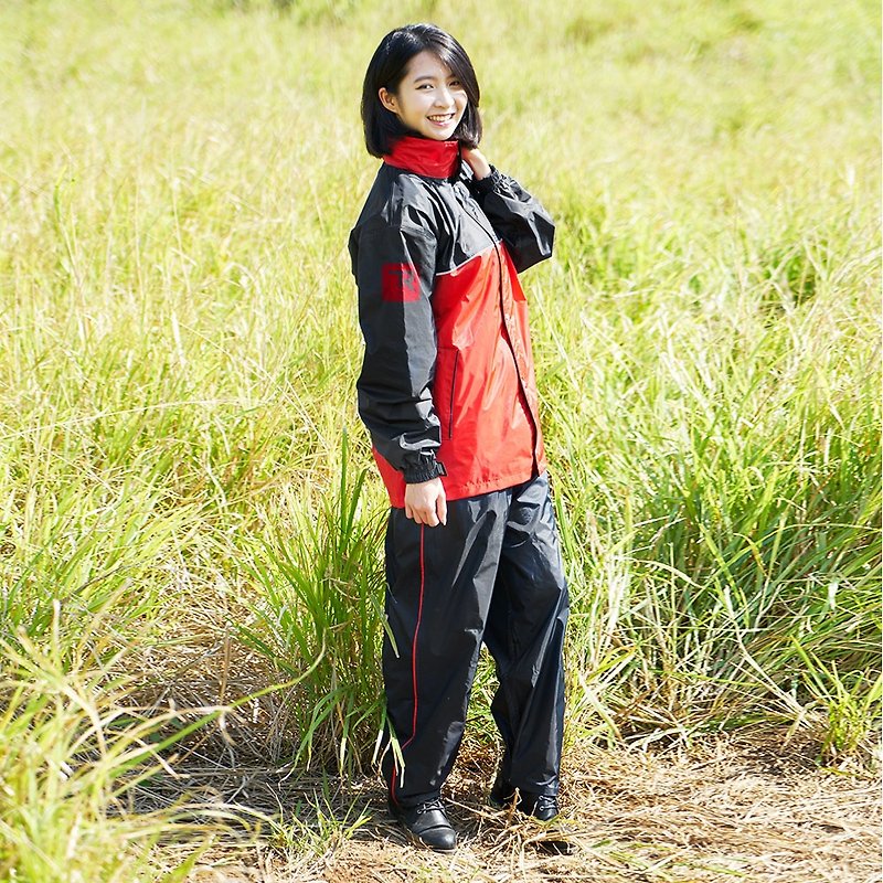 TDN Psychedelic Ultra Lightweight Wind Raincoat Suit Raincoat Breathable Inner Mesh Windbreaker Jacket (Red) - Women's Casual & Functional Jackets - Waterproof Material Red