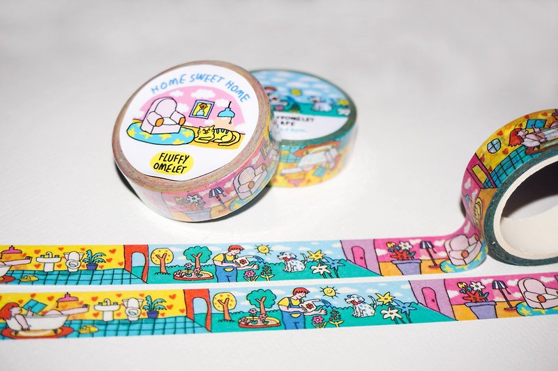 HOME SWEET HOME TAPE - Washi Tape - Paper Multicolor