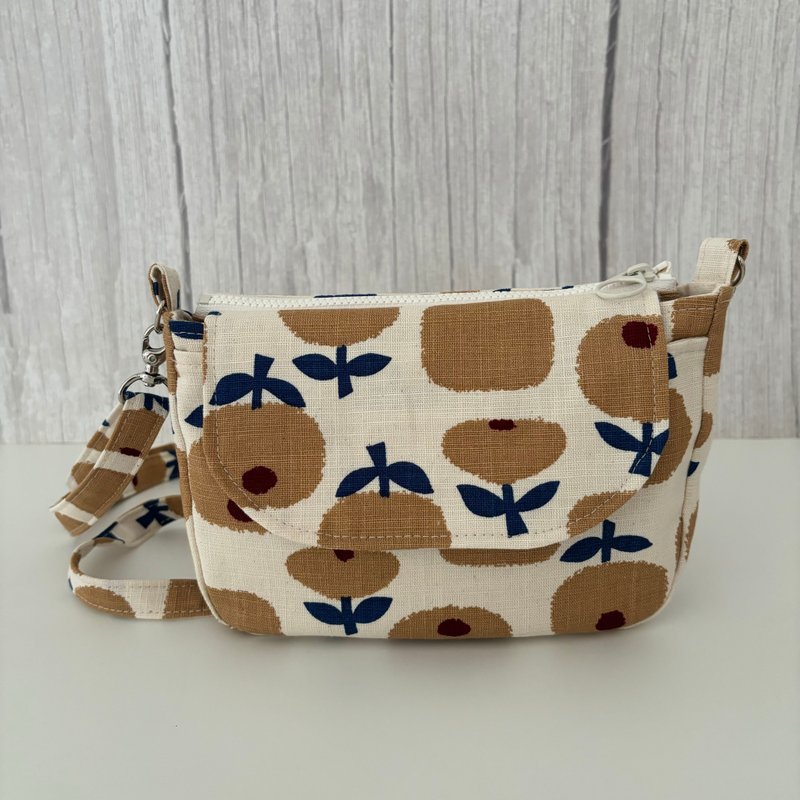 [Limited Edition] Small Crossbody Bag // Cotton and Linen // Earthy Yellow - Handbags & Totes - Cotton & Hemp 