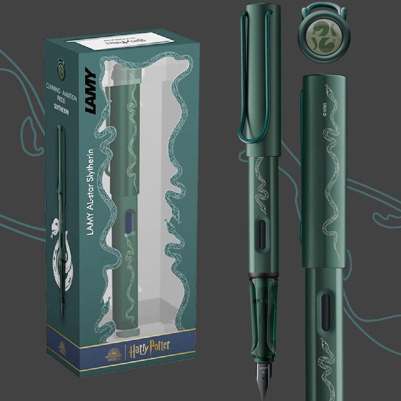 [Thunder Engraved Words] LAMY Fountain Pen Limited Edition/AL star-Harry Potter Slytherin Green - Fountain Pens - Aluminum Alloy Green