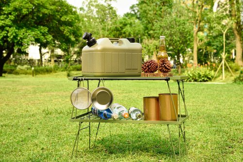ル 年末のプロモーション アウトドア折りたたみBBQメッシュテーブルセット ショップ - テーブル・チェア・ハンモック