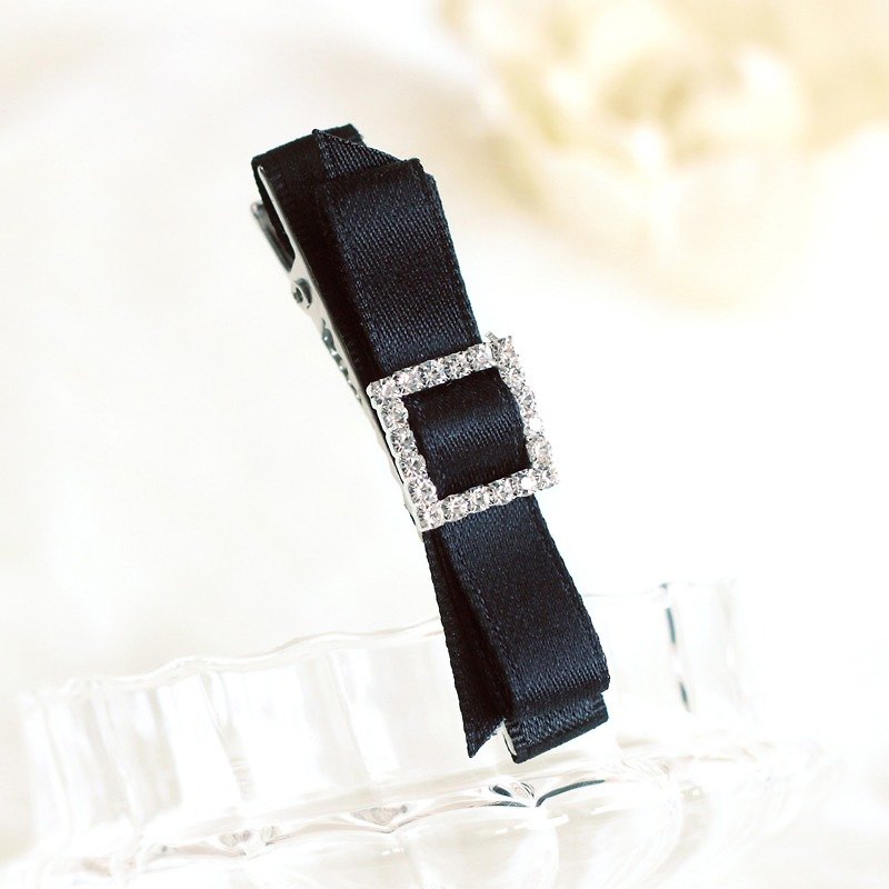 Elegant Ribbon Hair Clip - Hair Accessories - Other Materials Black