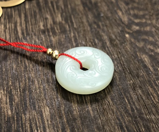 Jade necklace store red string