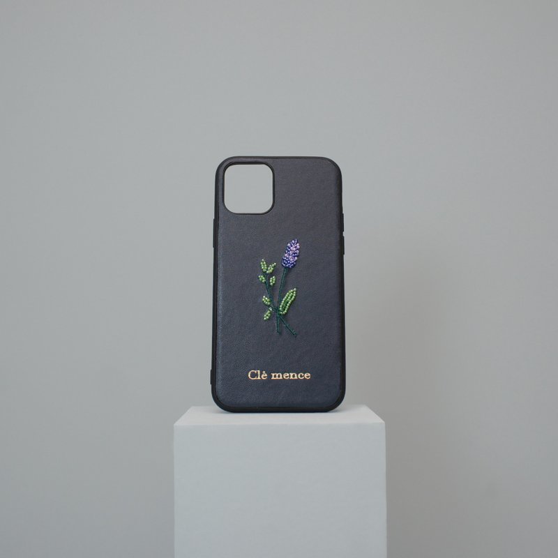 薰衣草縫珠手機殼 iphone型號皆可訂製 - 手機殼/手機套 - 塑膠 藍色