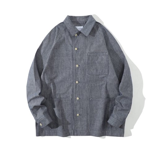 Men's linen shirt, Weekday Solstice , Blue, spread collar with