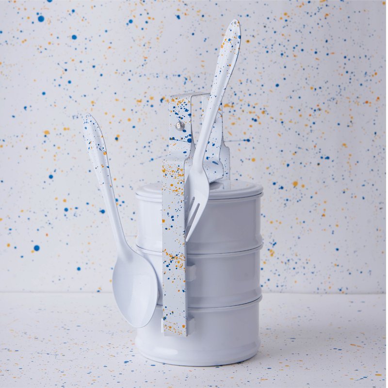 Ganymede Pinto + Spoon Fork Set - 便當盒/食物袋 - 琺瑯 藍色