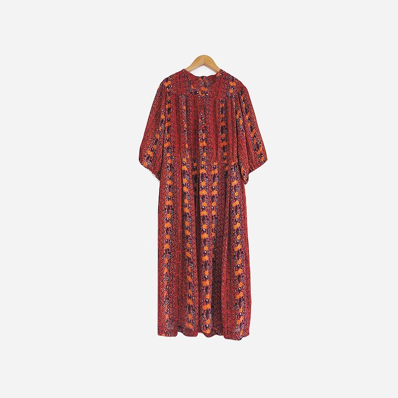 Dislocation vintage / small floral sleeveless dress no.713 vintage - ชุดเดรส - เส้นใยสังเคราะห์ สีแดง