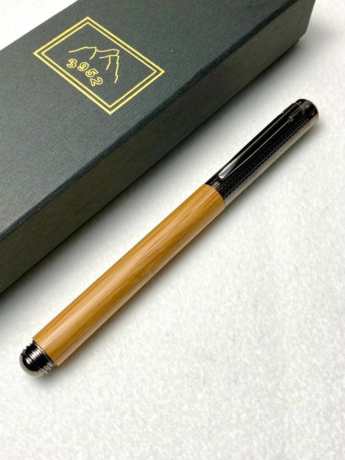 3952 オールドヤギ-鵝鑾鼻天然竹管金メッキスチールチップ万年筆