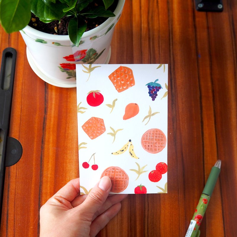 香港的零食明信卡 - 卡片/明信片 - 紙 多色