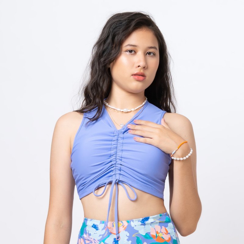 SOLID JACARANDA LEGAMI SLEEVELESS TOP - ชุดว่ายน้ำผู้หญิง - วัสดุอื่นๆ 