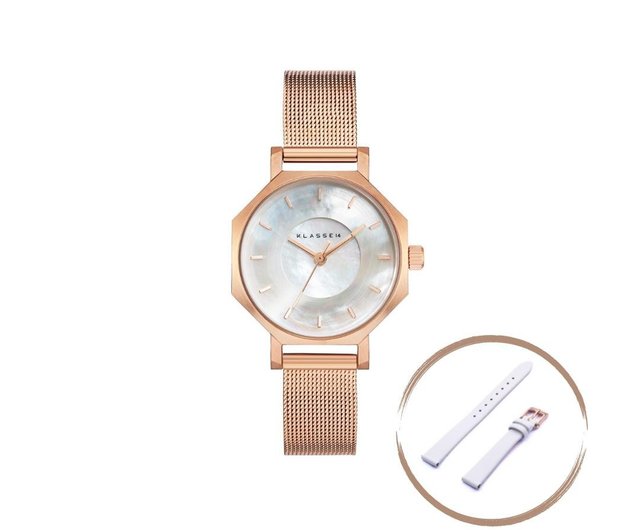 Volare Mother Of Pearl White Meshband Watch 28mm - Shop