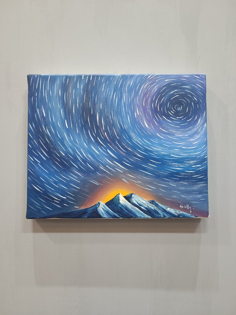 漩渦星空-油畫作品 展示品 教案樣本 換季出清 海洋油畫 - 海報/掛畫/掛布 - 顏料 