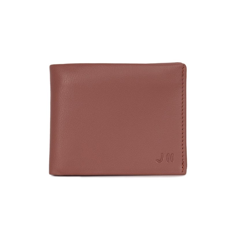 短夾-納帕柔軟牛皮短夾-左右翻長拉鍊-20701 - 錢包/皮夾/長短夾 - 尼龍 咖啡色