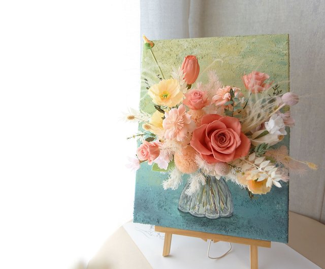 FD06 夏の花 3D 花の絵画/キャンバスフラワーアートフレーム