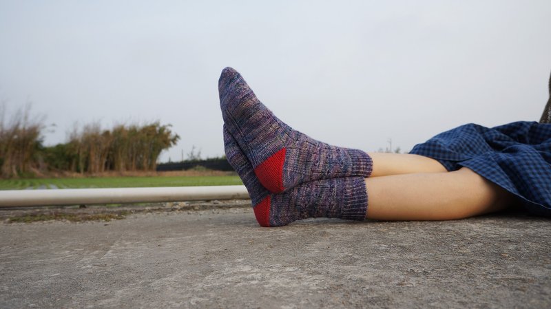 Rita Hand Knit Socks- (Moonlight Treasure Box Hand Knit Socks) - อื่นๆ - ขนแกะ 