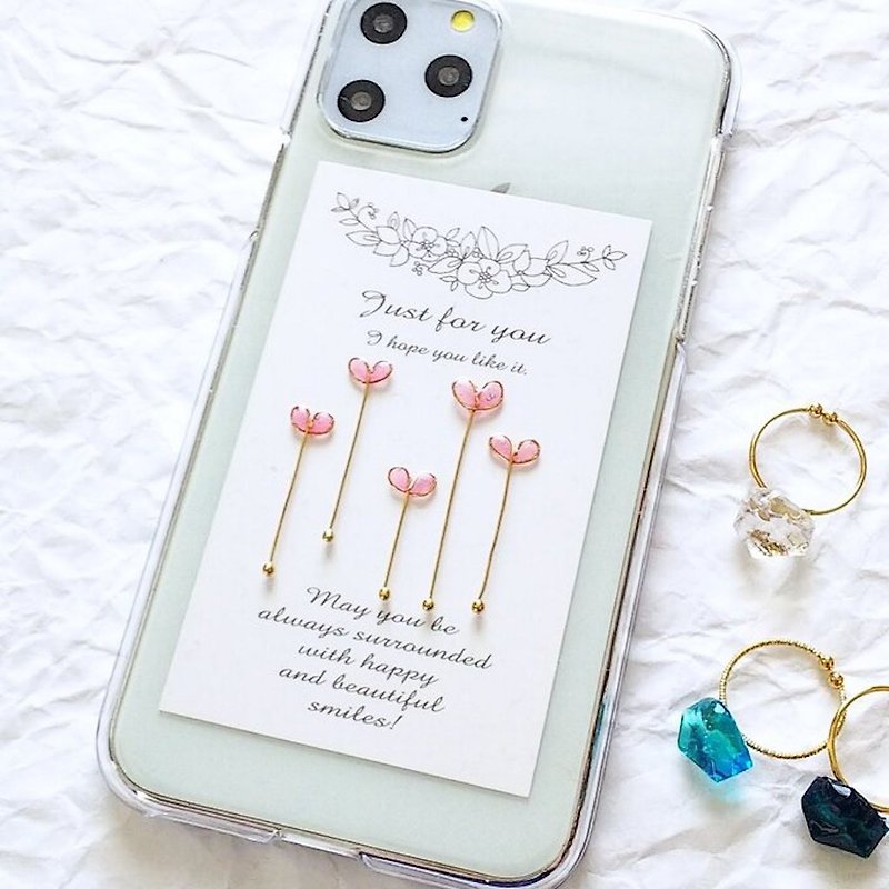 pink heartflower smartphone case