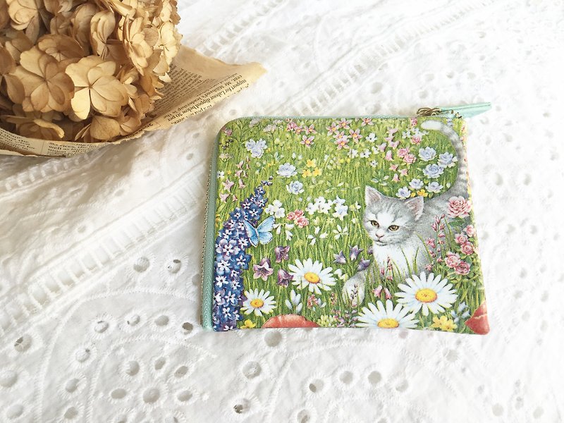 Christmas gift exchange gifts - Spring Cat Purse - Wallets - Genuine Leather 