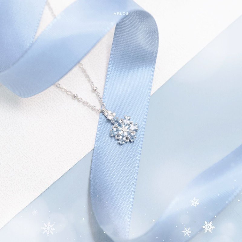 La Joie 海藍寶初雪項鏈 - 項鍊 - 純銀 