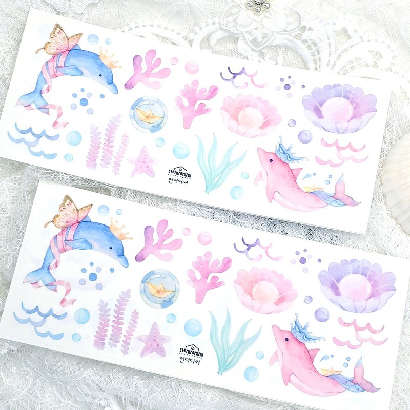 :Under the Sea: Matte Transparent sticker - 貼紙 - 其他材質 