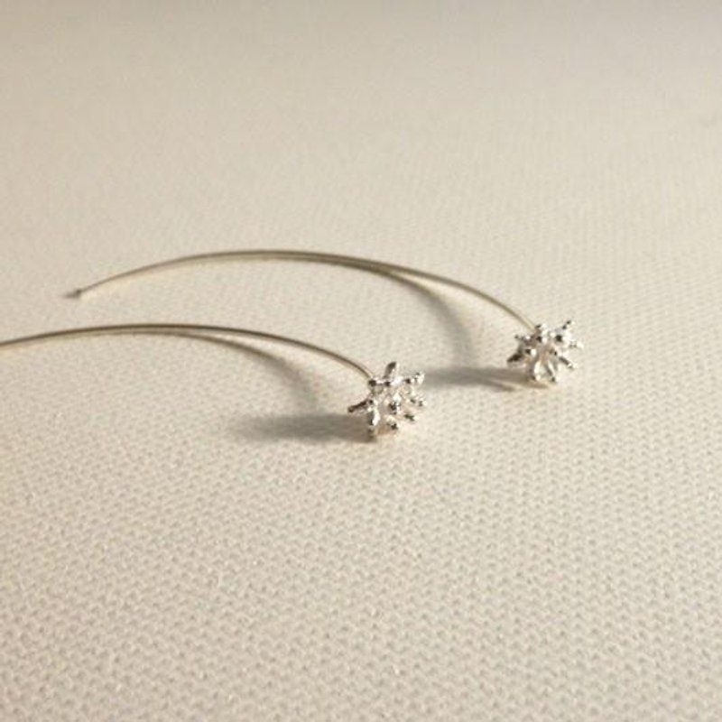 純銀sv925日本傳統金平糖造型耳環 - 耳環/耳夾 - 其他金屬 銀色