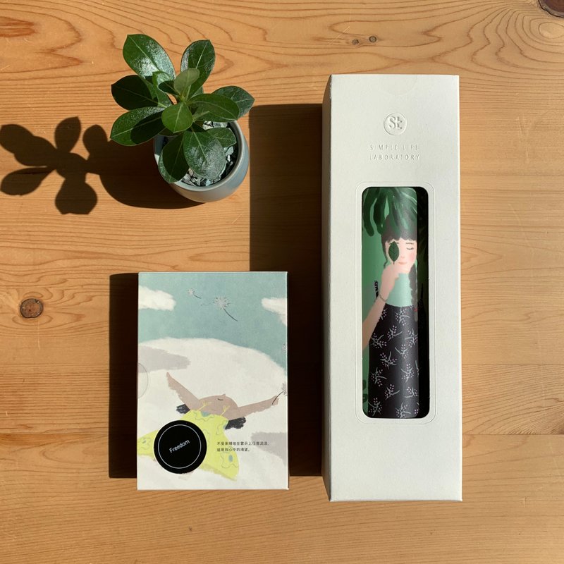 SLL 香氛組 / 淡藍 / 固體香水+身體乳 - 沐浴乳/沐浴用品 - 精油 