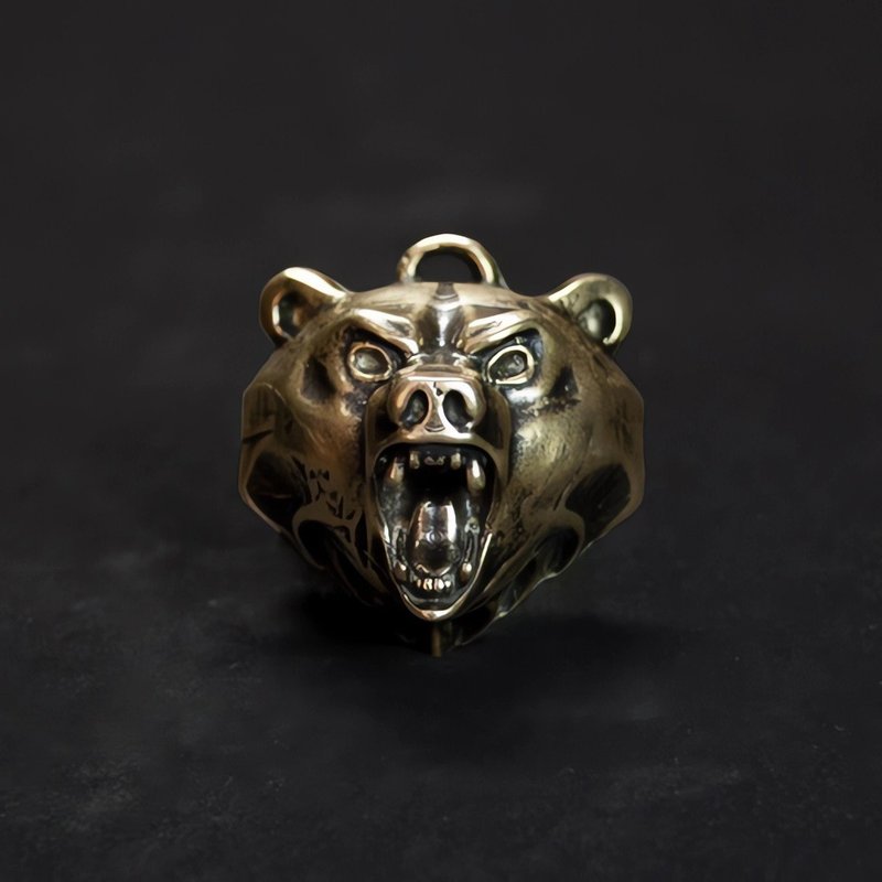 Bear Witcher Medallion for Husband / Copper Bear Charm the Witcher Gifts - 項鍊 - 銅/黃銅 金色