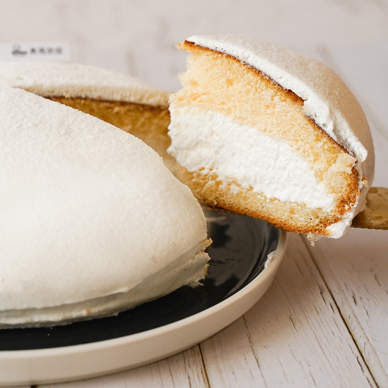 [Oma Baking] Hokkaido Snowy Raw Milk Boston Pie (8 inches) comes with a brand-textured cold storage bag - เค้กและของหวาน - วัสดุอื่นๆ 