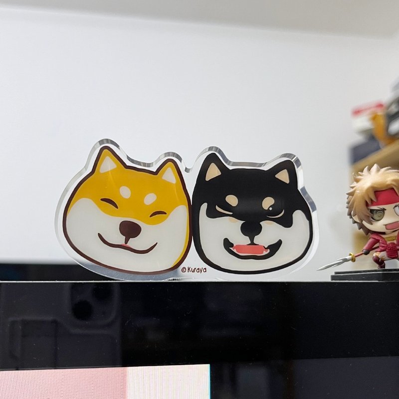 Acrylic Dog Qi A Chai Acrylic Mahjong Ornaments - อื่นๆ - อะคริลิค สีส้ม