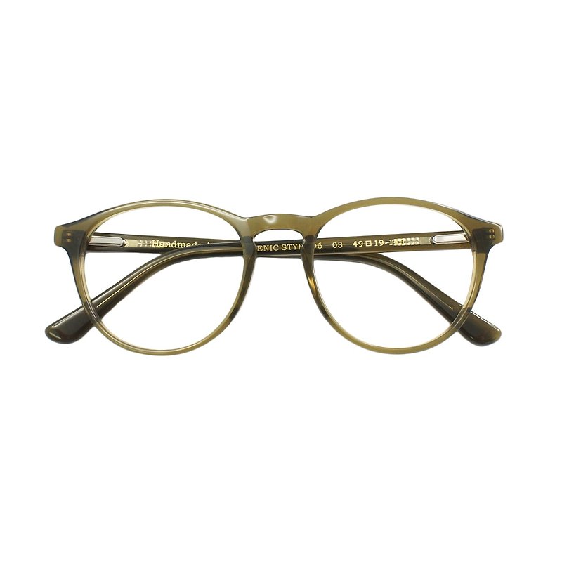 手工板材 復古中性 眼鏡框 - 眼鏡/眼鏡框 - 塑膠 綠色