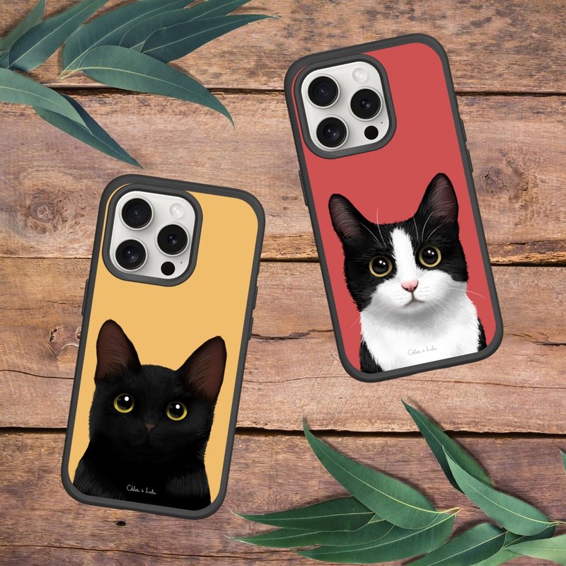 Rhino Shield Cat Phone Case | SolidSuit | Three-flower tabby black cat orange cat black and white cat - เคส/ซองมือถือ - พลาสติก หลากหลายสี