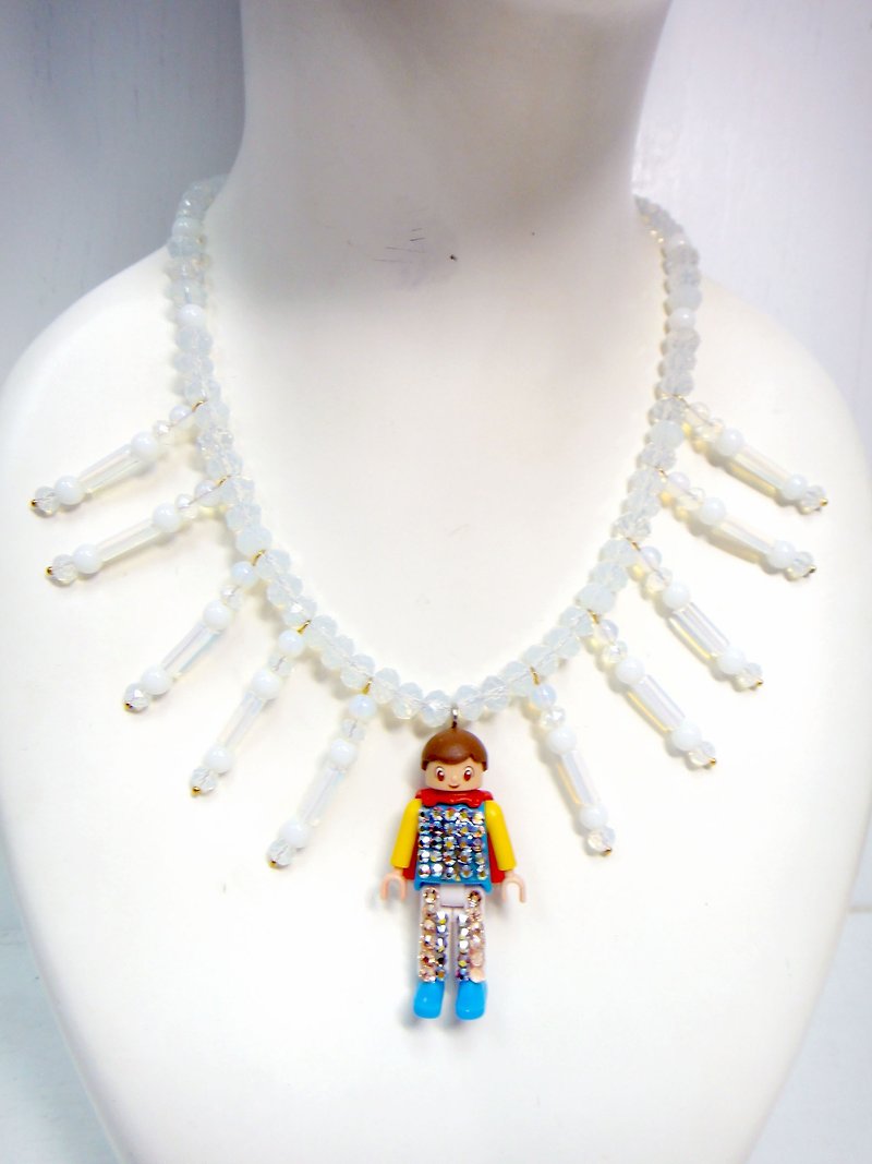 TBL Protein Crystal Necklace PLAYMOBIL Doll Playful Necklace - Necklaces - Gemstone Pink