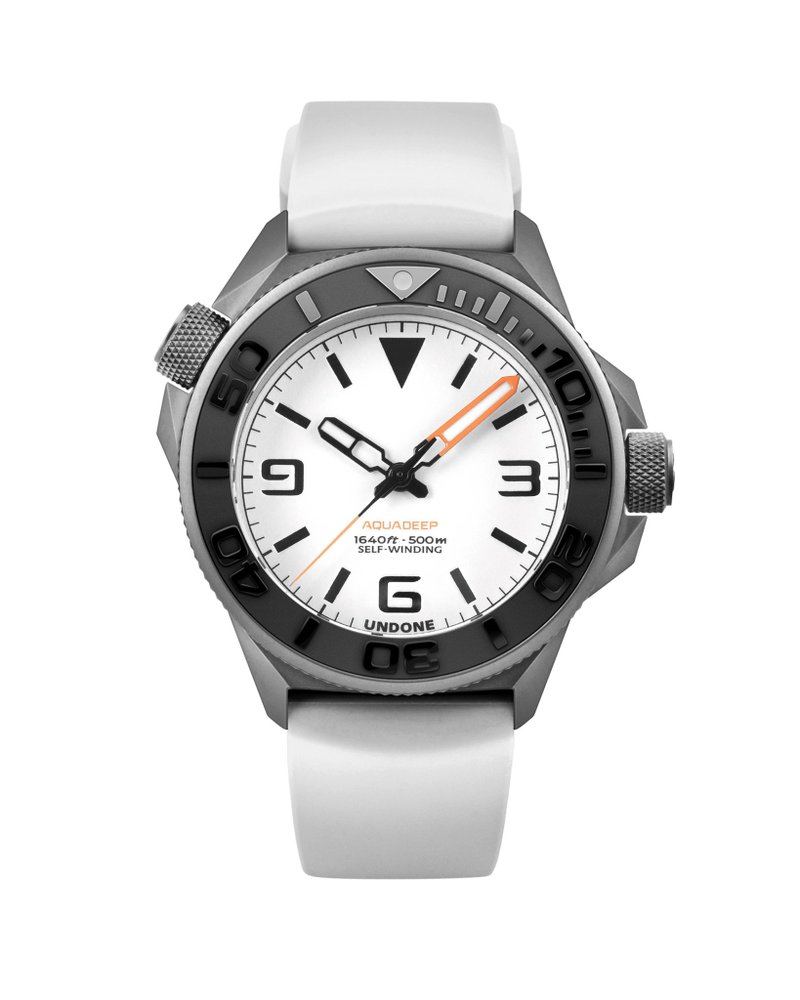 Undone AquaLume Automatic Watch - White Rubber - Men's & Unisex Watches - Other Metals Silver