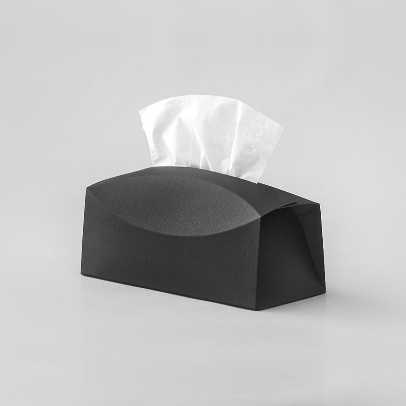 【TaG】美しすぎるセカンドフェイスチェンジ紙箱 | 環境にやさしい低炭素皮革 - ティッシュボックス - 合皮 ブラック
