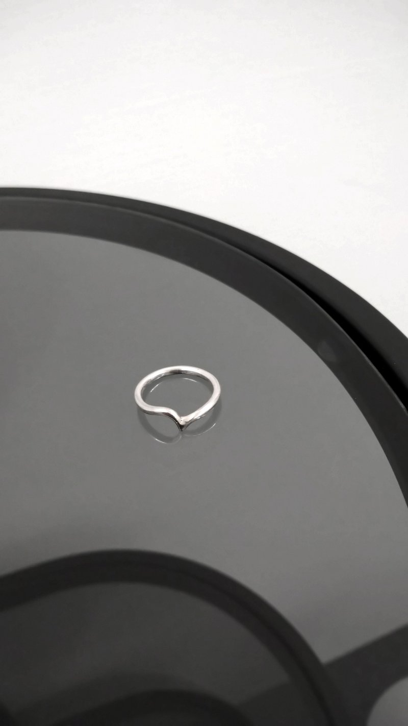 シンプルカーブシルバーシルバーリング_925 - リング・指輪 - スターリングシルバー 