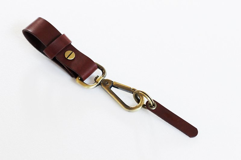 Bronze key chain loop - Keychains - Genuine Leather 