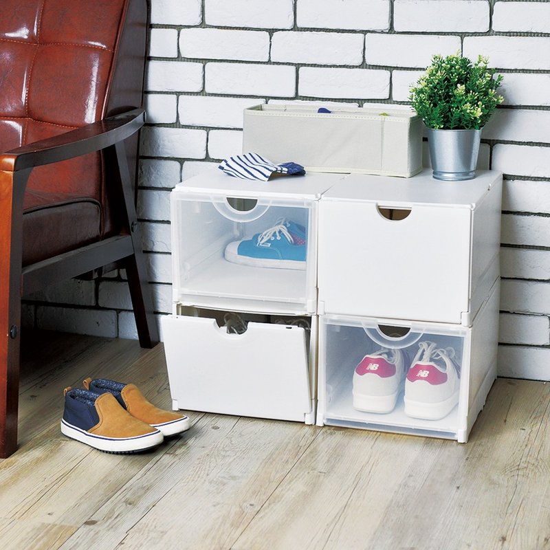 Japan Tianma doubleopening durable laminated shoe storage box (white