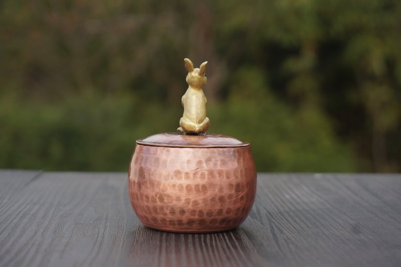 兔子前途兔似錦迷你小茶葉罐 - 茶壺/茶杯/茶具 - 其他金屬 