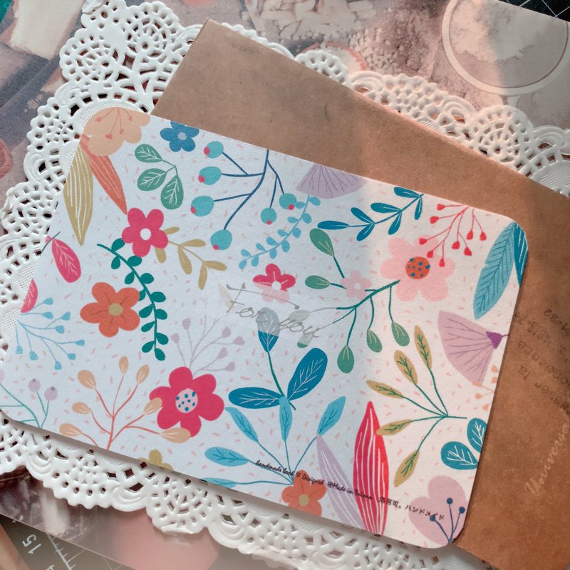 給你的花園FOR YOU【PD22001】洛可可草莓手創 手工明信片含信封 - 卡片/明信片 - 紙 