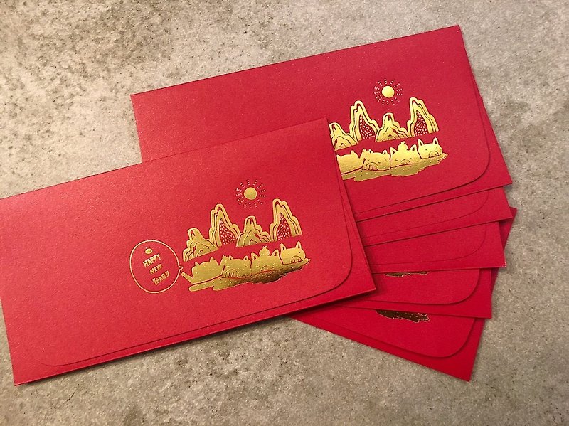 BlingBling bathing warm new year - pig year hot stamping red bag - 6 in - spot - ซองจดหมาย - กระดาษ สีแดง