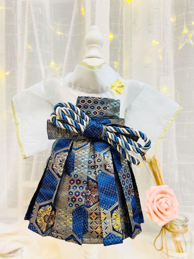 Crazy de Wan - Furisode Hakama (Moonlight BL) - Clothing & Accessories - Cotton & Hemp Blue