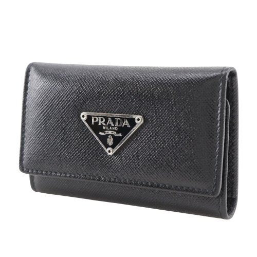 未使用 プラダ キーケース/6連 M222A SAFFIANO/ブラック PRADA プラダ サフィアーノレザー キーケース レディース メンズ