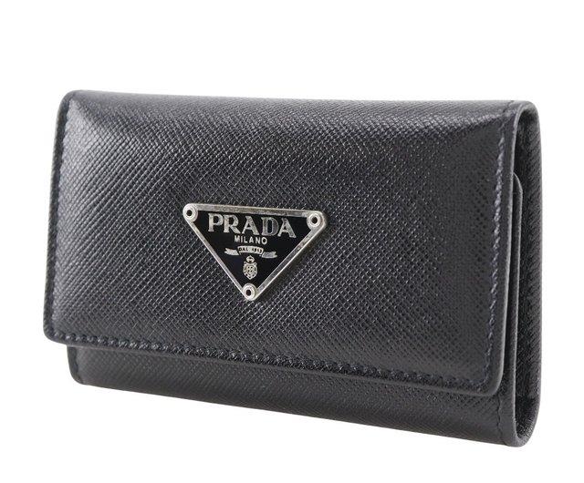 日本直送】プラダPRADA サフィアーノキーケース6連三角ロゴM222A