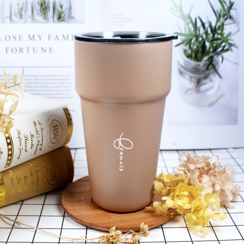 [Customized gift] Vacuum cup + customized English name - [Warm Yang Caramel] - Pitchers - Stainless Steel 