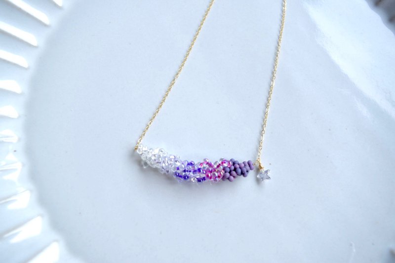 14kgf アメトリンネックレス - 袖扣 - 寶石 紫色