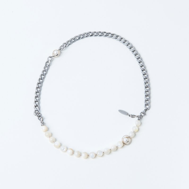 安菲特里不鏽鋼貝珠手鍊項鍊 兩用款設計 multifunctionl jewelry - 項鍊 - 不鏽鋼 