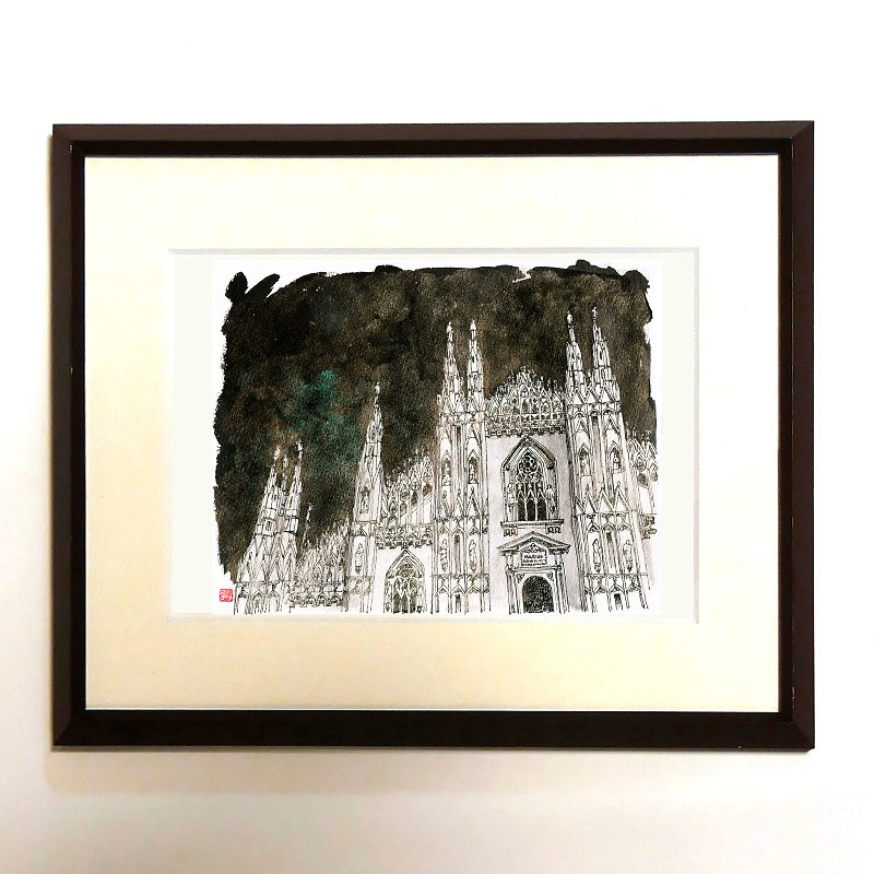 | Midnight Cathedral | Watercolor/Reproduction/Framed Goods - Posters - Paper 