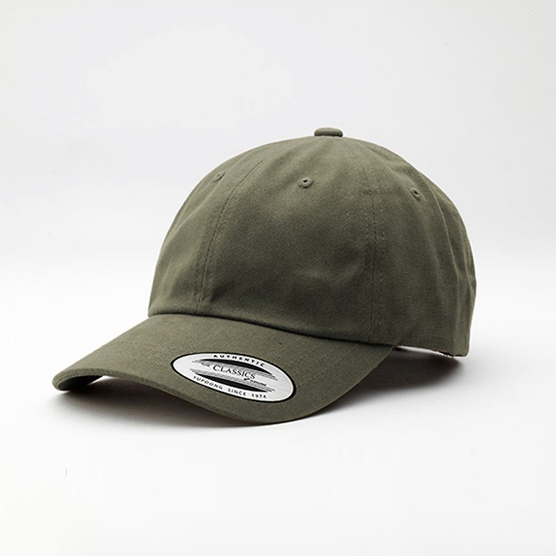 Low Profile Peached Cotton Twill Dad Cap ::Loden:: - Hats & Caps - Cotton & Hemp Green