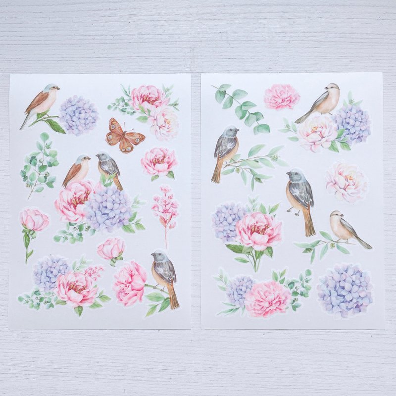 Bloom Transfer / Print on sticker - 貼紙 - 紙 